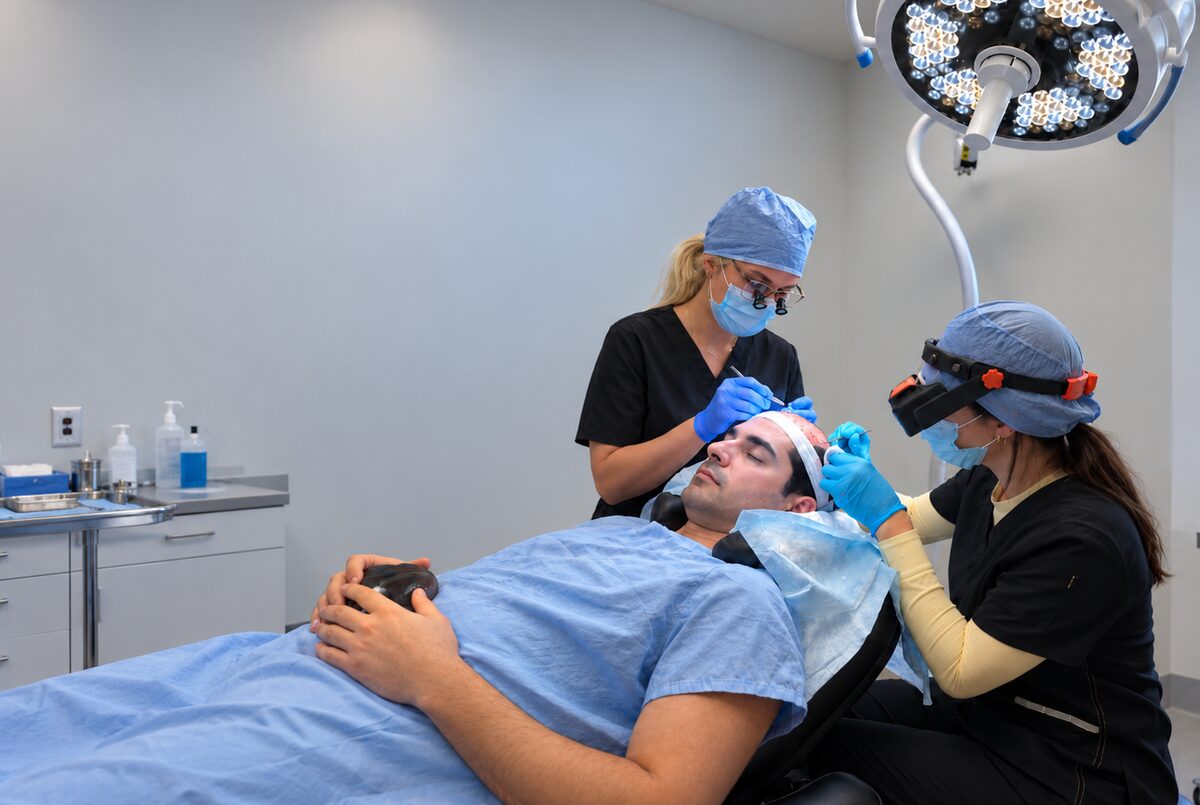 Brow design discussion with a patient at Nova Medical Tennessee